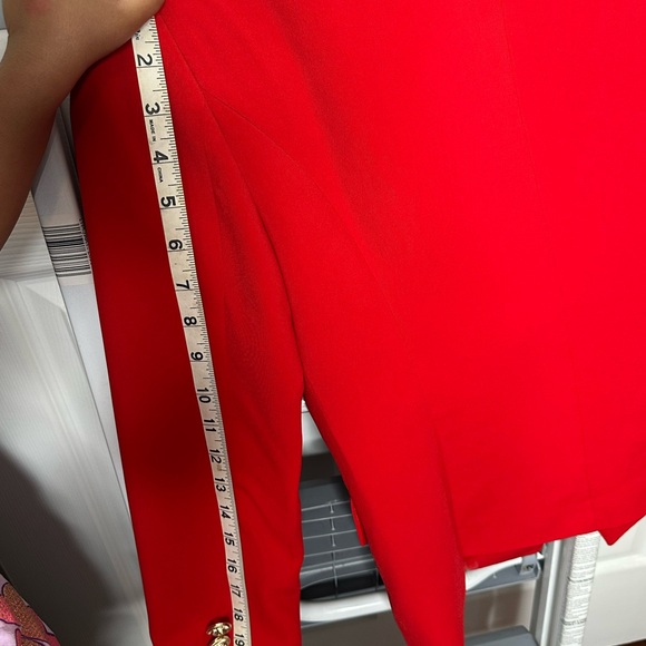 Bold Red Double-Breasted Blazer with Tailored Fit - Picture 10 of 10